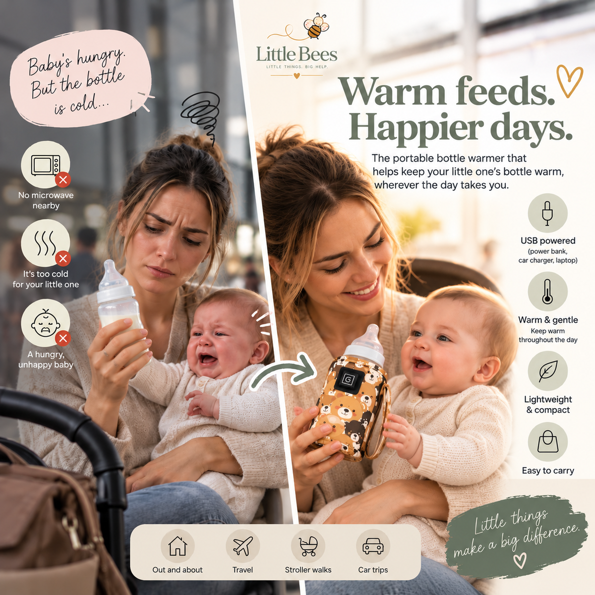 Little Bees™ Warm & Go Bottle Warmer
