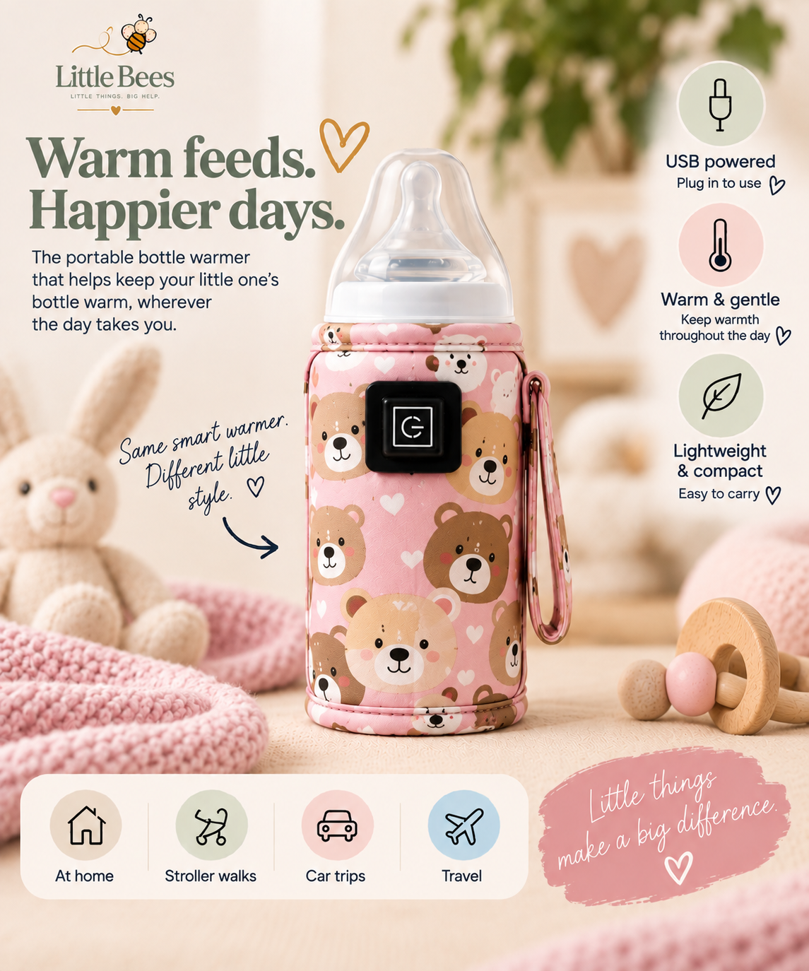 Little Bees™ Warm & Go Bottle Warmer